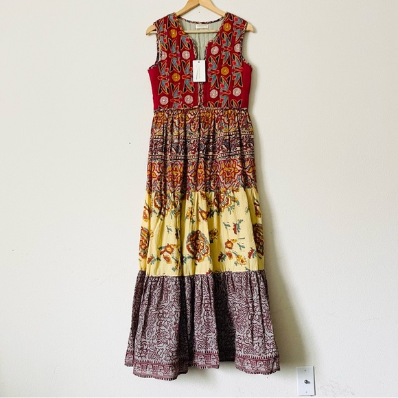 NWT MAISON HOTEL SMALL Eugenie sleeveless patchwork maxi dress in Mullumbimby - Picture 3 of 9